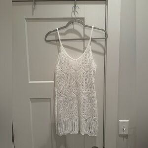 White Crochet Swim Coverup